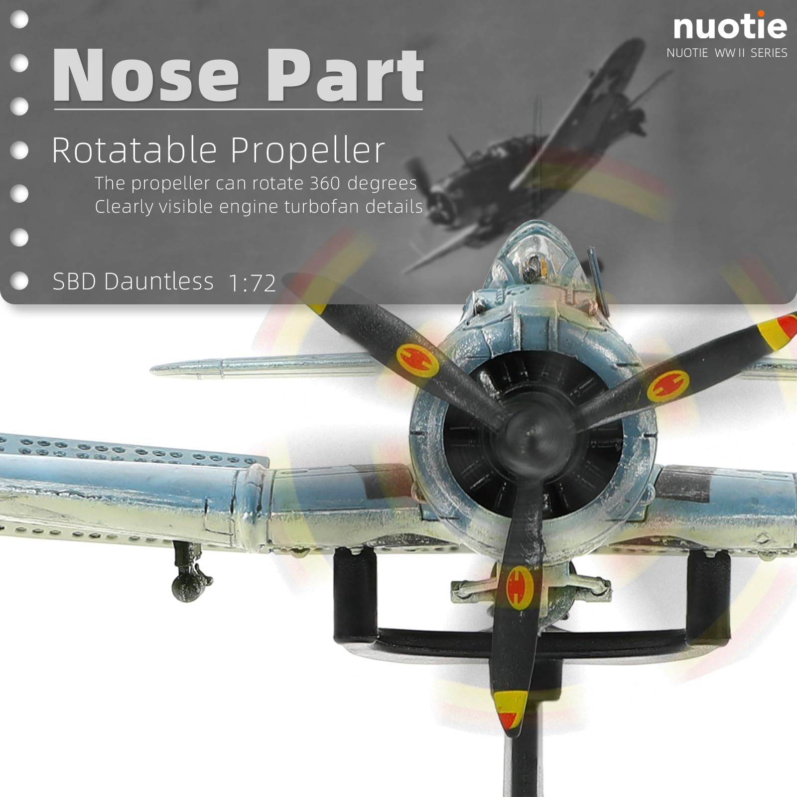 新品 NUOTIE 1/72 ダグラス SBD-2 ドーントレス ダイブ ボンバー