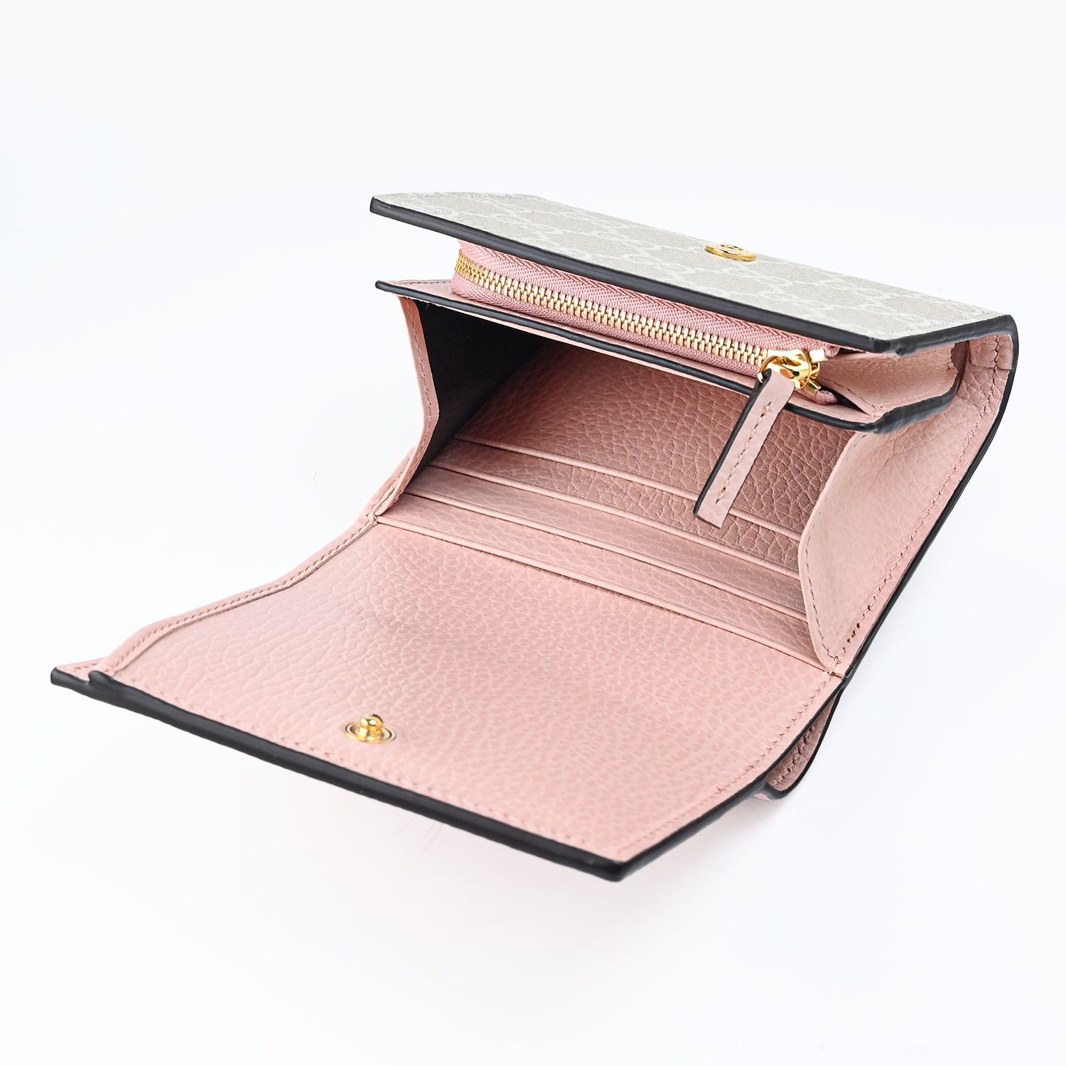 新品 グッチ GUCCI 二つ折り財布 ミニ財布 レディース プチ マーモント 