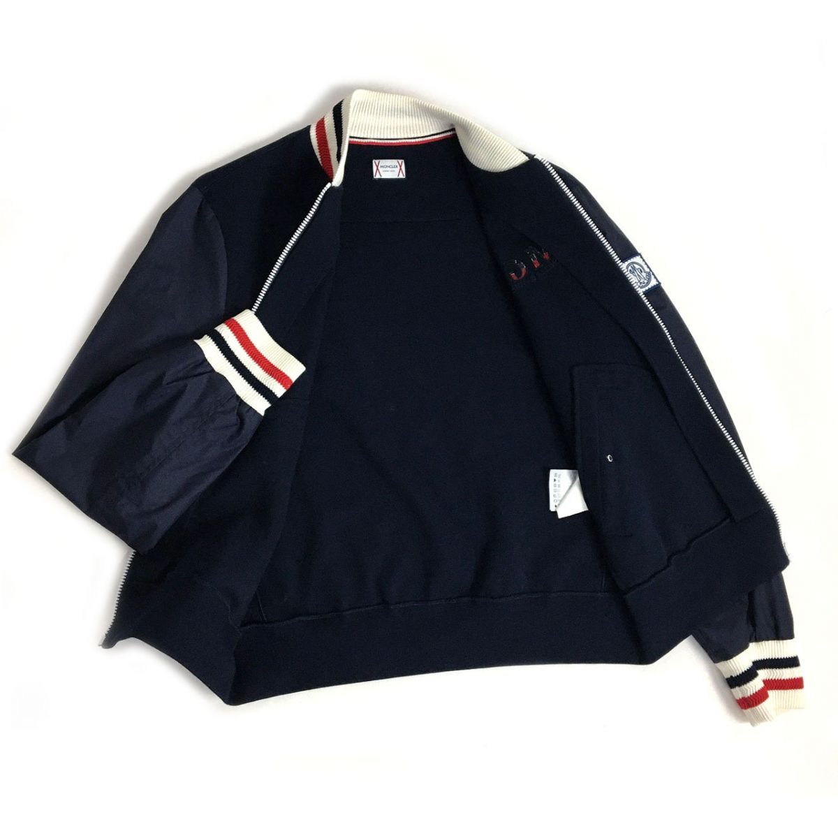 美品□2017年製 モンクレールガムブルー MAGLIA CARDIGAN ナイロン