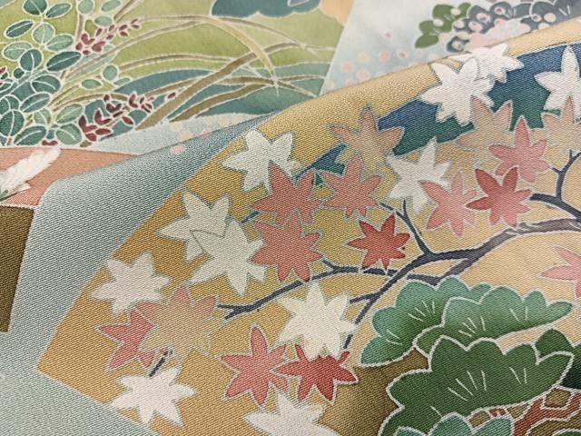 平和屋着物○訪問着 作家物 草花文 暈し染め 正絹 逸品 AABD0715fy