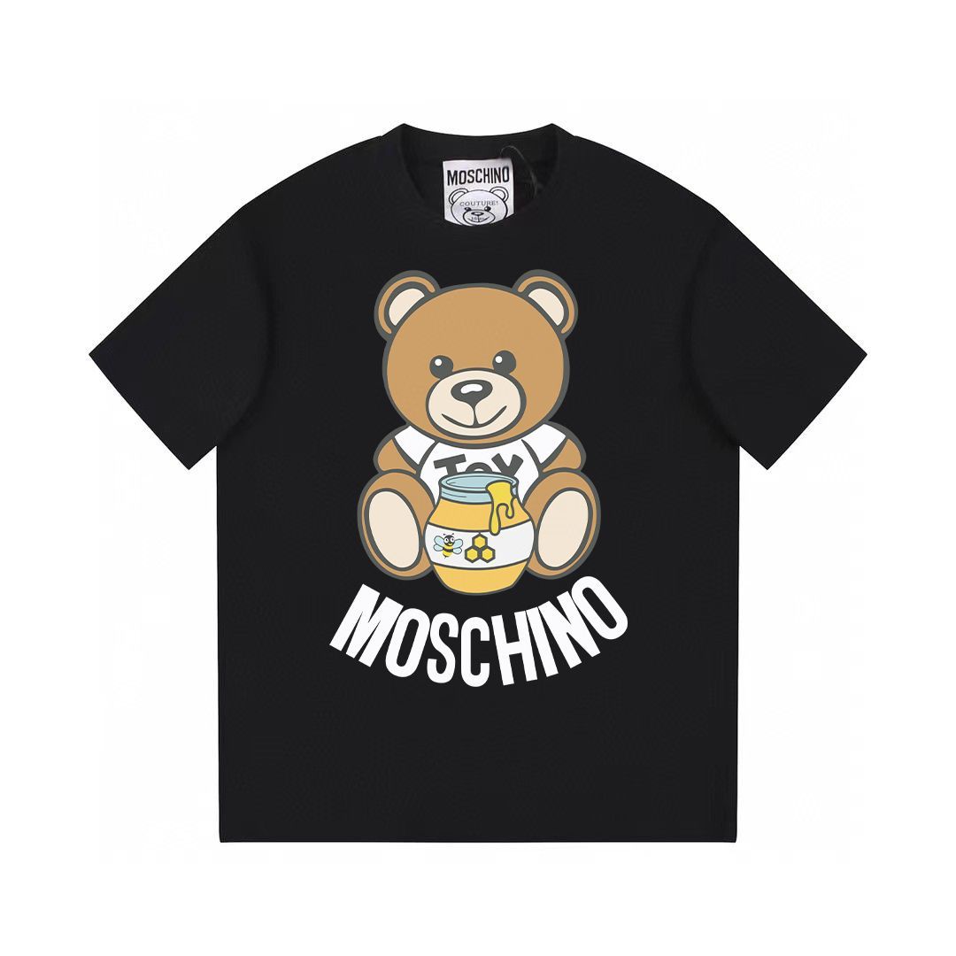 モスキーノ Moschino ベアハニープリント 半袖Tシャツ