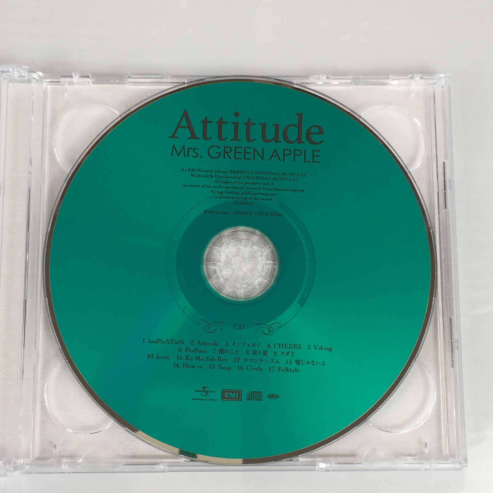CD Mrs.GREEN APPLE Attitude 初回限定盤 250131 01615h◇25