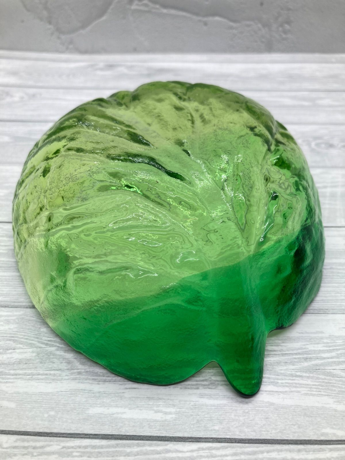 月夜野ガラス キャベツ大鉢 月夜野ガラス キャベツ大鉢