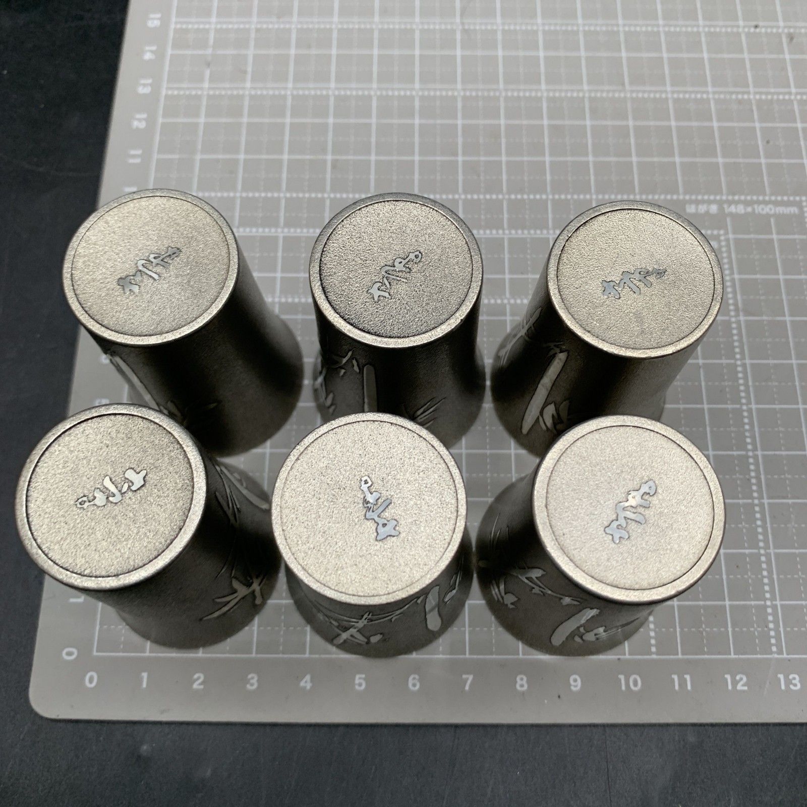 O302 薩摩錫器 本錫 薩摩淺田 竹 酒器 ビアカップ 朝日堂 おちょこ