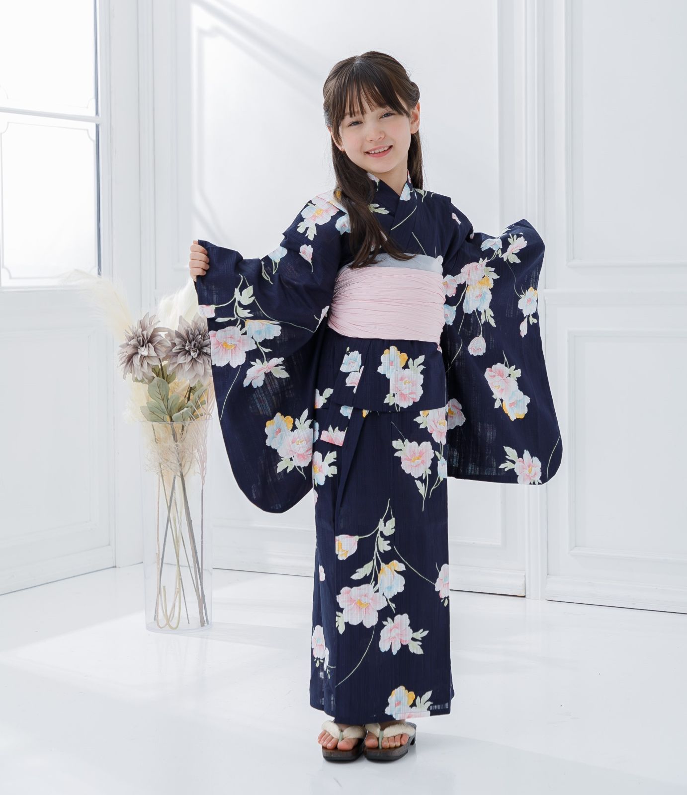 新品 浴衣 ゆかた セット 浴衣セット キッズ 子ども 紺 青 花柄 130 新品 浴衣 ゆかた セット 浴衣セット キッズ 子ども 紺 青 花柄
