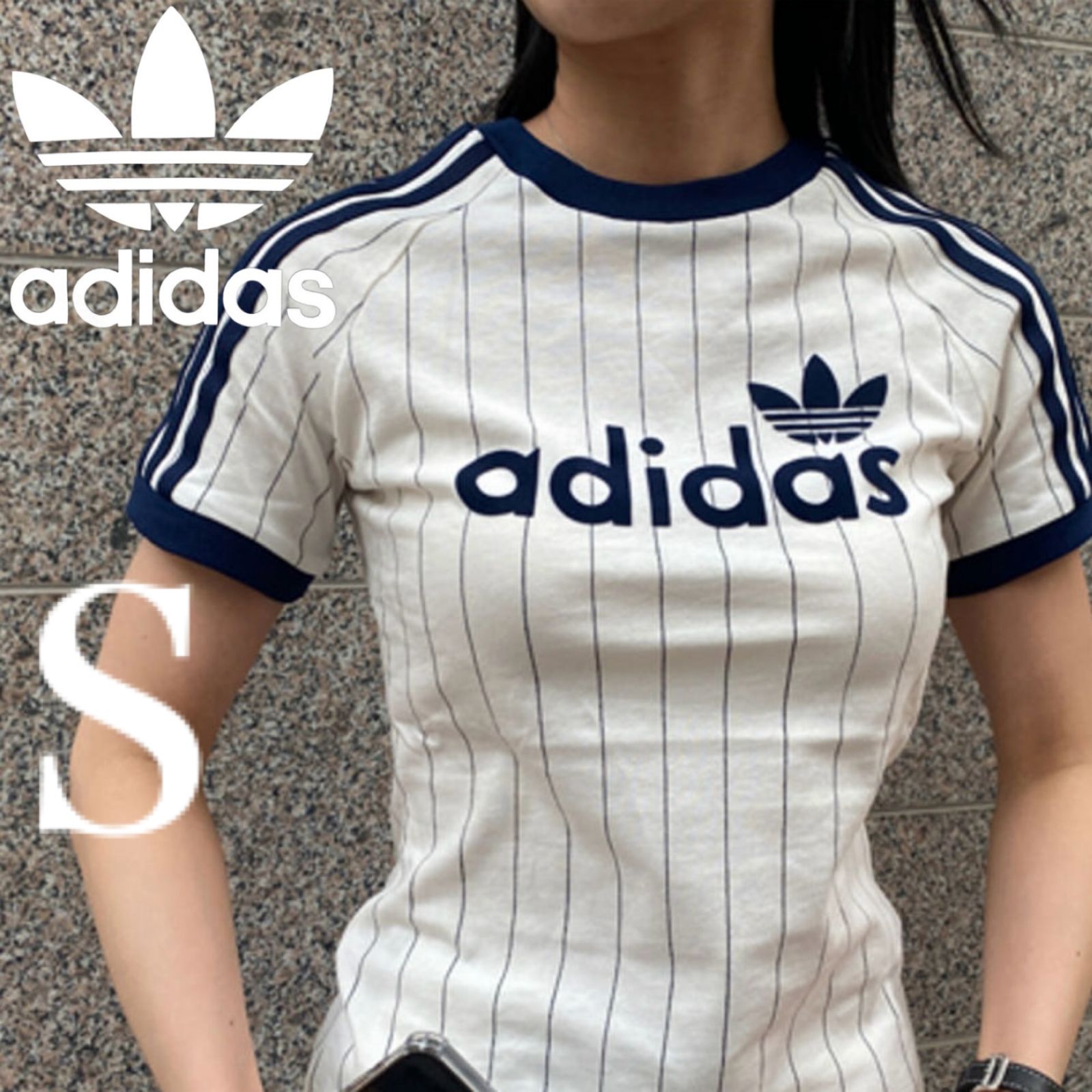 adidas リニア グラフィック リンガー Tシャツ　ホワイトM adidas リニア グラフィック リンガー Tシャツ ホワイトM adidas