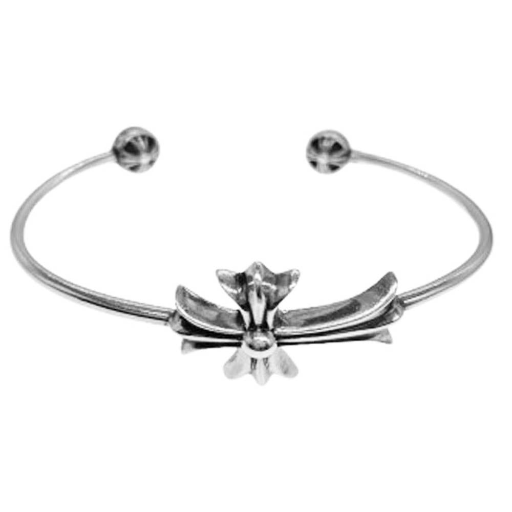 CHROME HEARTS クロムハーツ 原本有 SKINNY TNY CH CRS スキニー タイニーCHクロス バングル ブレスレット シルバー系