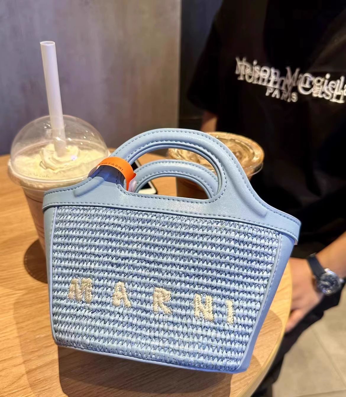 マルニ　MARNI カゴバッグ　ミニ　かごばっぐ　ブルー　パステルブルー 楽天市場】マルニ かごバッグ ミニバスケット バスケットバッグ