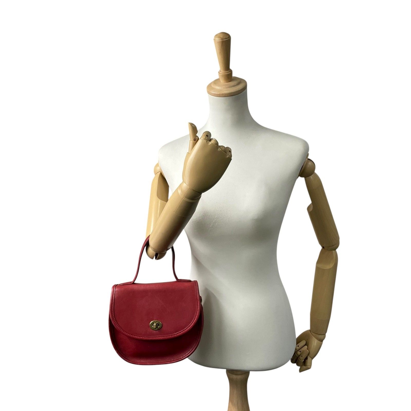 希少 COACH コーチ ショルダーバッグ ターンロック レザー 2WAY