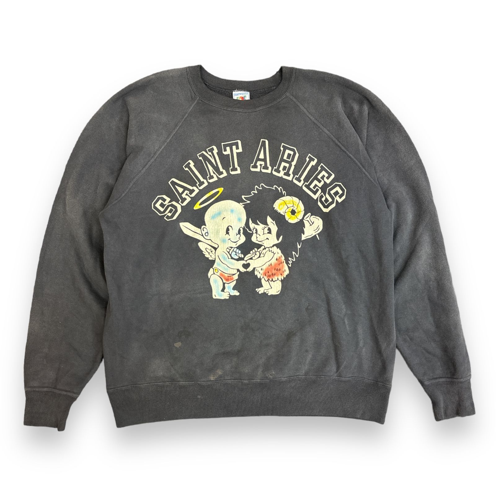 定価55000円 SAINT MICHAEL × ARIES 23AW CREW NECK SWEAT_SAINT ARIES