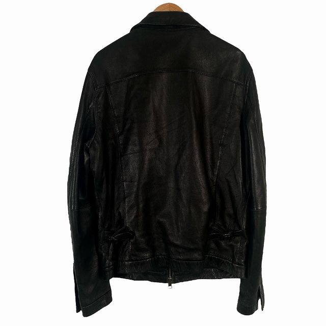 【美品】 Harriss 羊革 シングルライダースジャケット サイズ40 メンズ ハリス HARRISS シングルライダースジャケット 羊革 ラムレザー 長袖