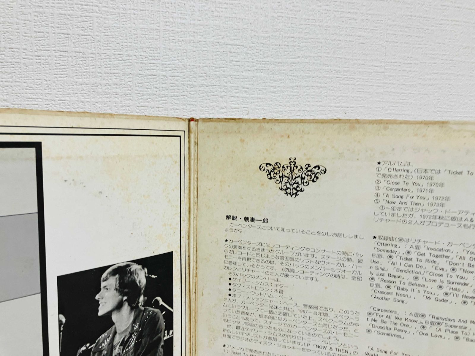 2LP CARPENTERS / カーペンターズ / 完全限定盤 国内盤 ライナー付き