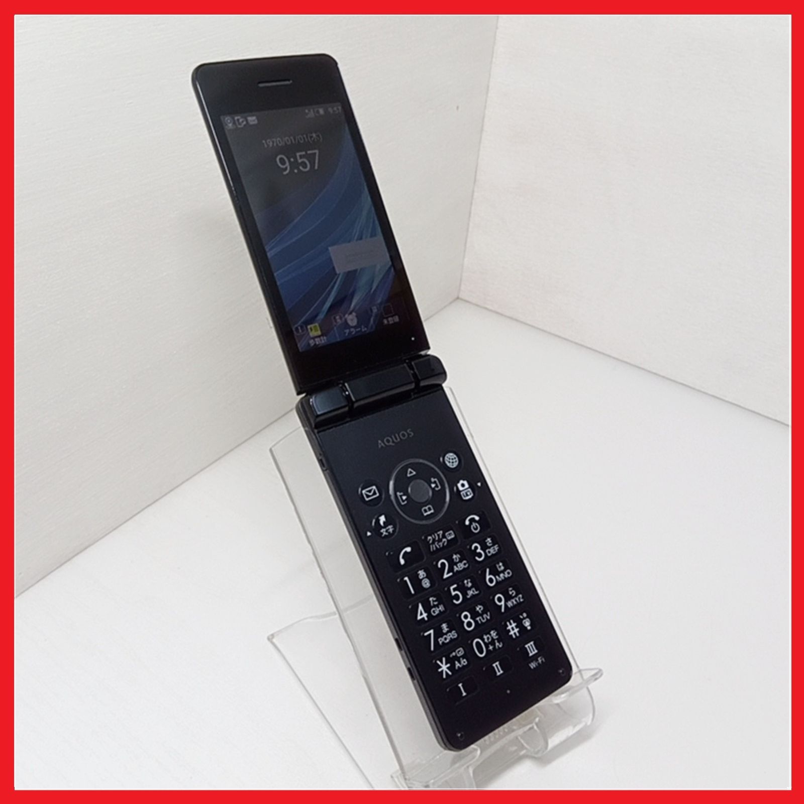 Y!mobile 806SH AQUOSケータイ3【白ロム】：ガラケー 携帯電話