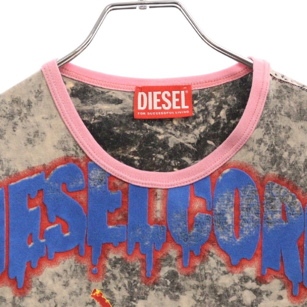 DIESELTシャツレディース半袖 DIESEL (ディーゼル) 25SS T-UNCUTIES-SHORT-Q1 チビT プリント