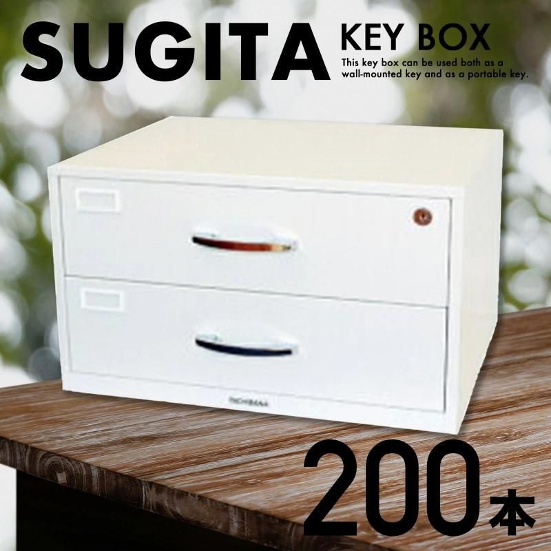 エースキーボックス 200本用 ホワイト D-200N 杉田エース キーボックス キーキャビネット 物件管理 キーステーション