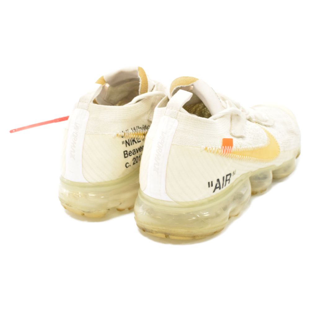 NIKE (ナイキ) ×OFF-WHITE AIR VAPORMAX FLYKNIT AA3831-100 オフホワイト エアヴェイパーマックス  フライニット ローカットスニーカー US10/28.0cm ホワイト - メルカリ