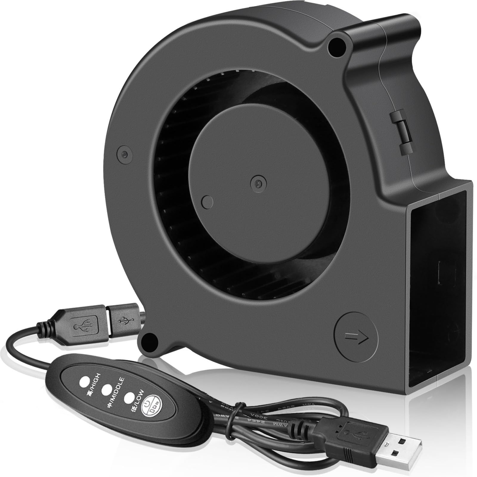 GDSTIME 7530 75mm x 75mm x 30mm 5V USBブロワーブラシレス冷却ファン。 [75mm x 30mm]