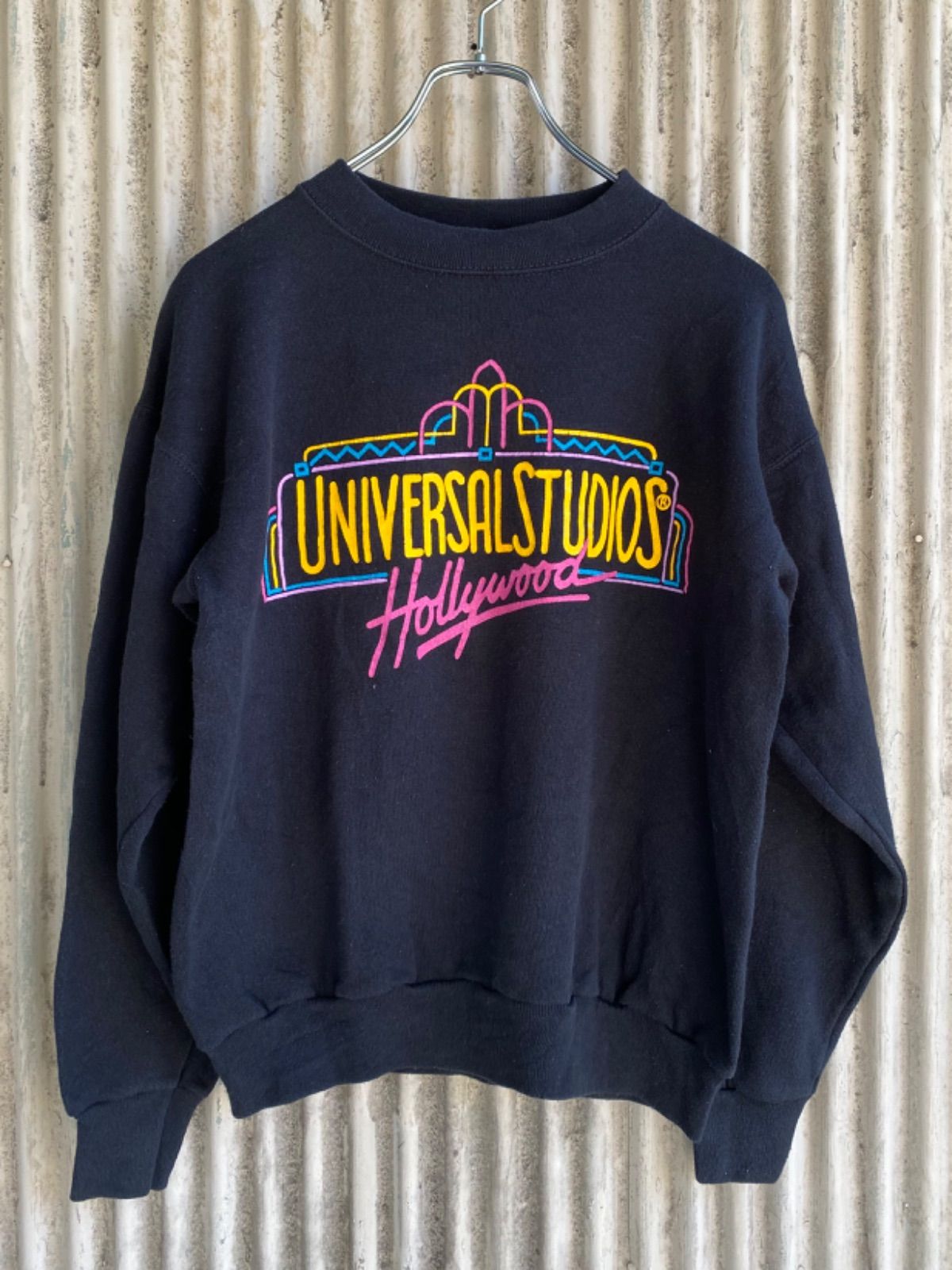 80's】 USA製 universal studios Hollywood スウェット ブラック