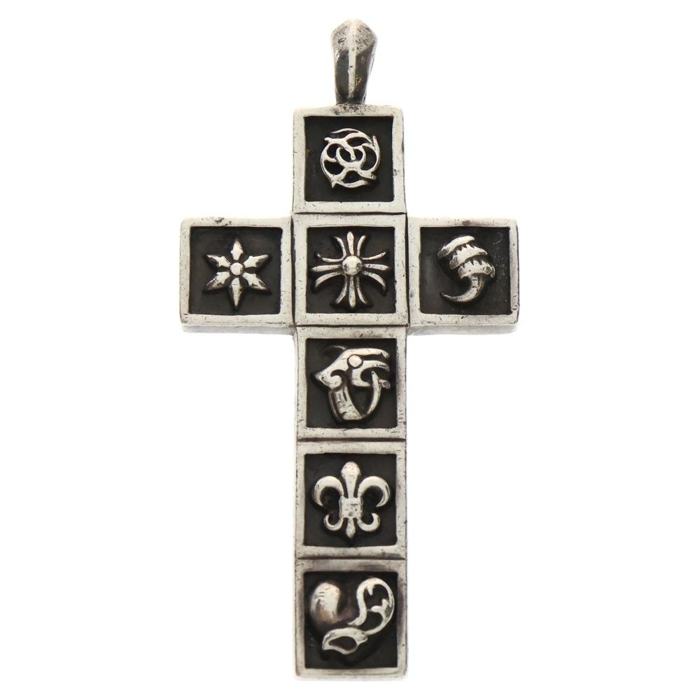 CHROME HEARTS クロムハーツ FRMD CRS マルチフレームドクロス ペンダント ネックレストップ シルバー