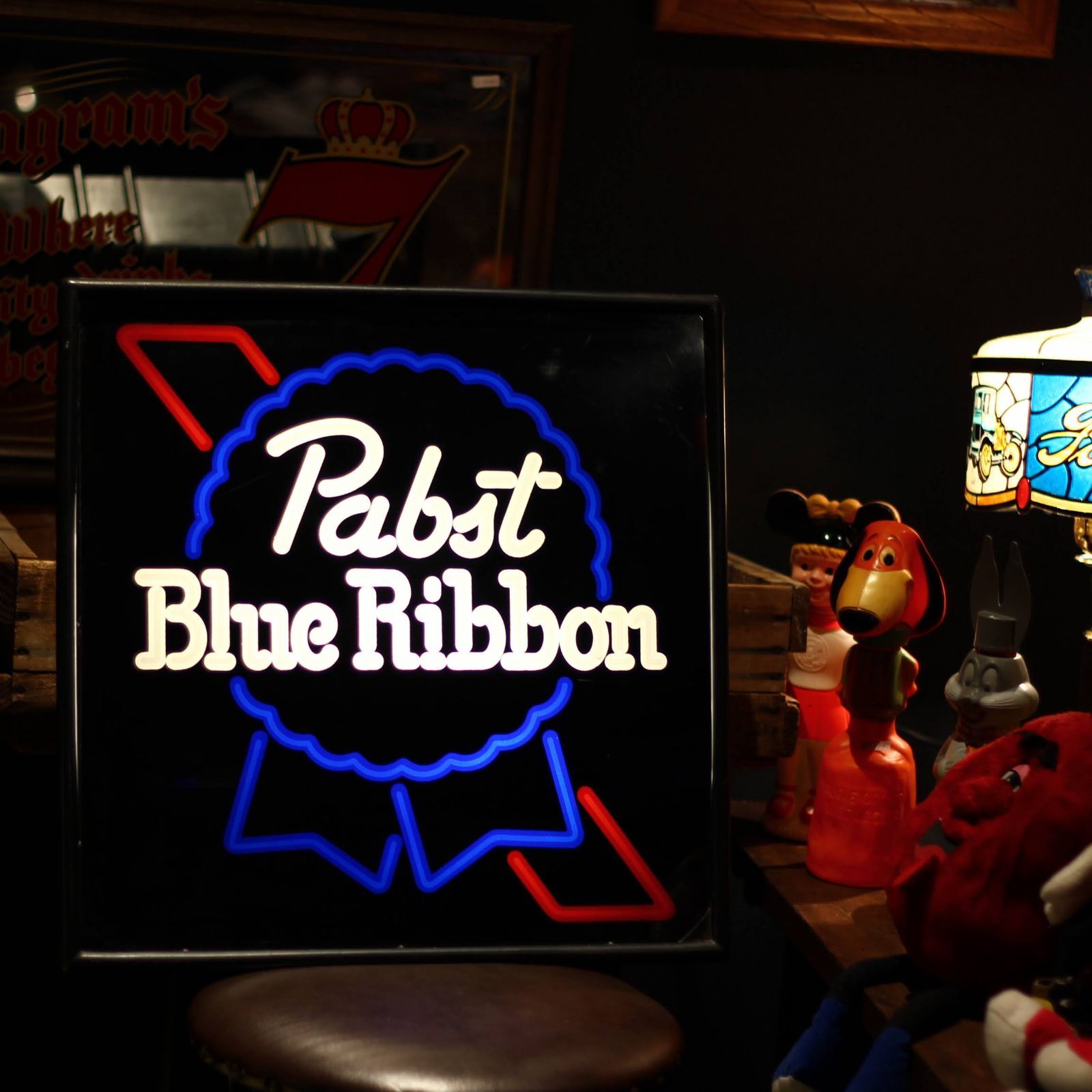 PABST BLUE RIBBON ネオンサイン風ライト パブストブルーリボン - メルカリ