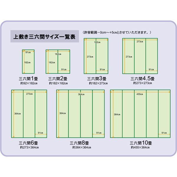 い草 上敷き/ラグマット 【三六間8畳 約364×364cm】 正方形 日本製