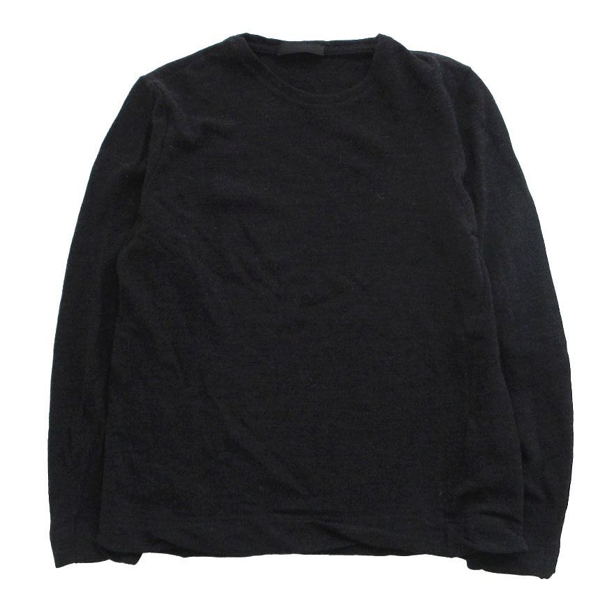 プラダ PRADA ウール カシミヤ ニット セーター 長袖 クルーネック ハイゲージ カットソー トップス M 黒 ブラック ur303 【中古】 プラダ PRADA ウール カシミヤ ニット セーター 長袖 クルー
