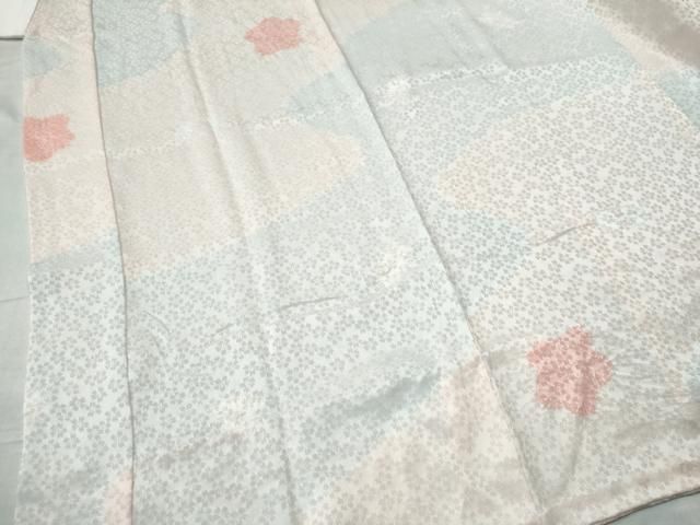 平和屋着物○長襦袢 無双仕立て 絞り 舞桜地紋 暈し染め 正絹