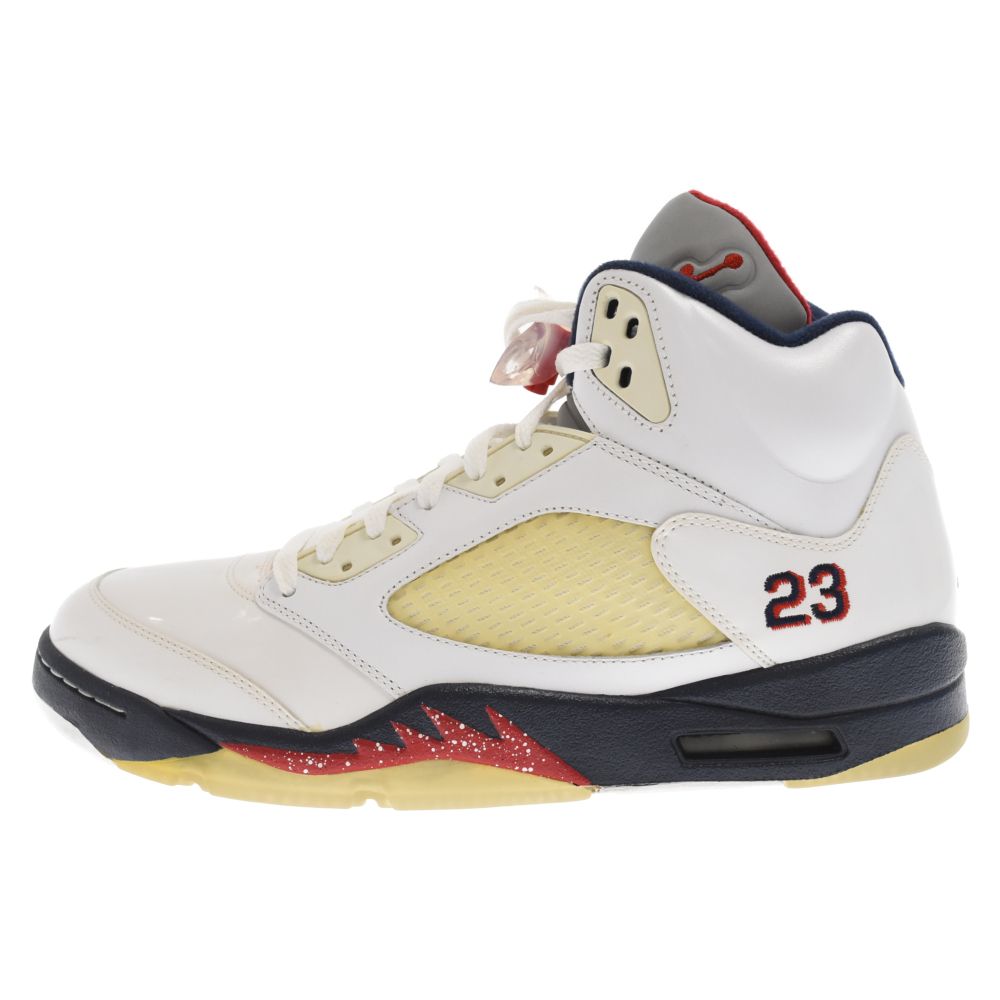 NIKE (ナイキ) AIR JORDAN 5 RETRO Olympic エア ジョーダン 5 レトロ オリンピック ハイカットスニーカー  136027-103 ホワイト US12/30cm - メルカリ