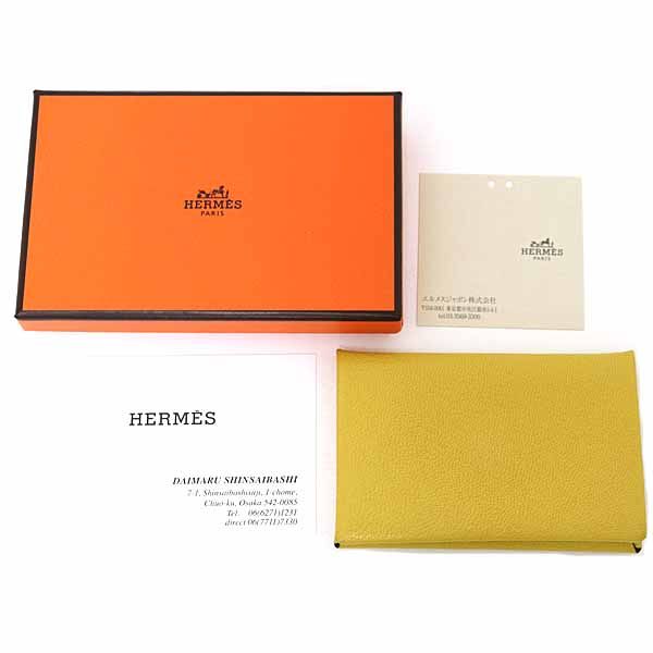 エルメス HERMES カルヴィ ヴェルソ カードケース 名刺入れ シェーブル  
