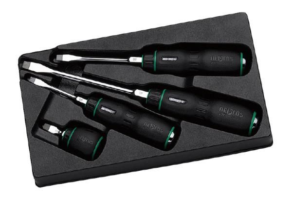 2営業日で発送 NTD1M04ネプロス 樹脂柄マイナスドライバセット 4本組 8070853