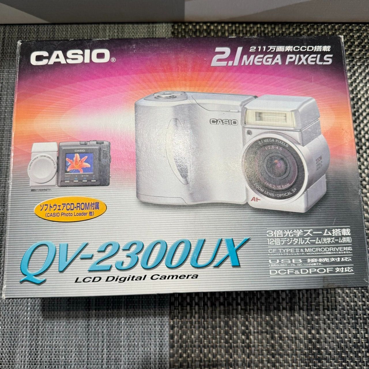 最低価格の 動作品 デジタルカメラ CASIO QV-2300UX 付属品あり - カメラ