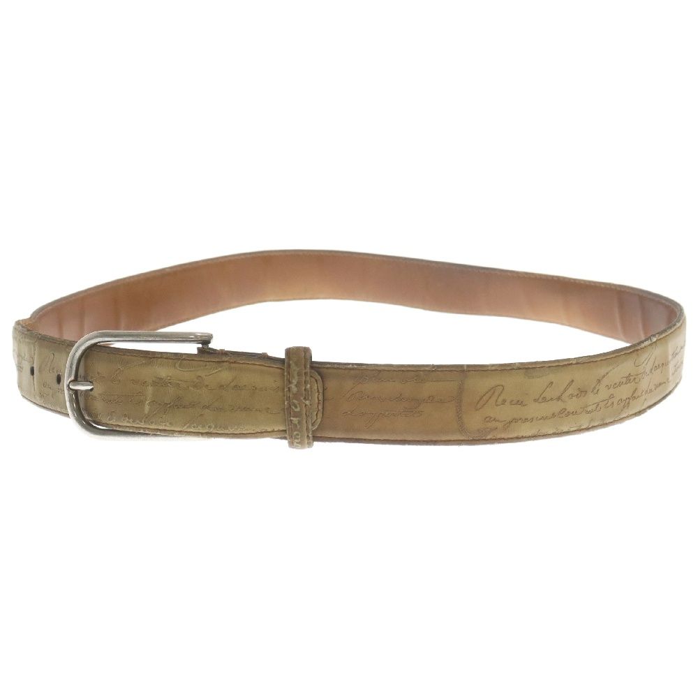 Berluti (ベルルッティ) カリグラフィ レザーベルト ブラウン