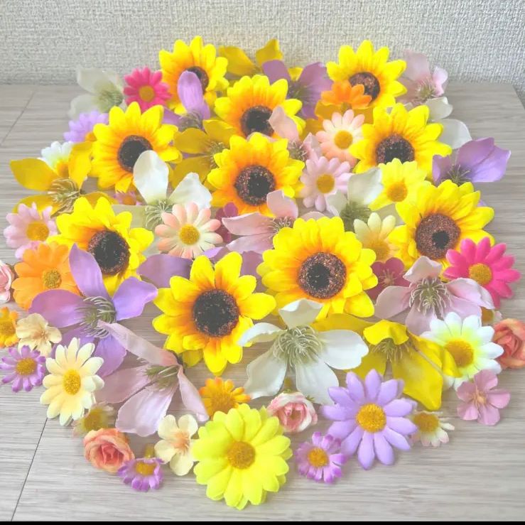 NO0721-02 造花 花材 パーツ ハンドメイド ひまわり 小さい花