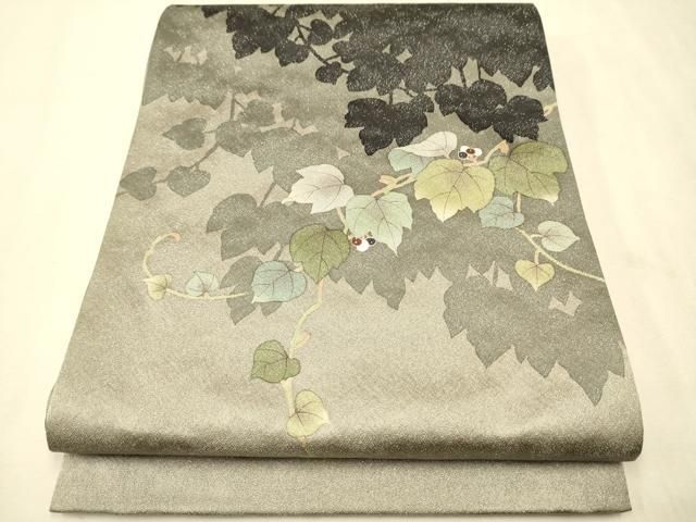 平和屋着物○太鼓柄袋帯 すくい織 枝椿 正絹 逸品 CAAW4437hy 平和屋