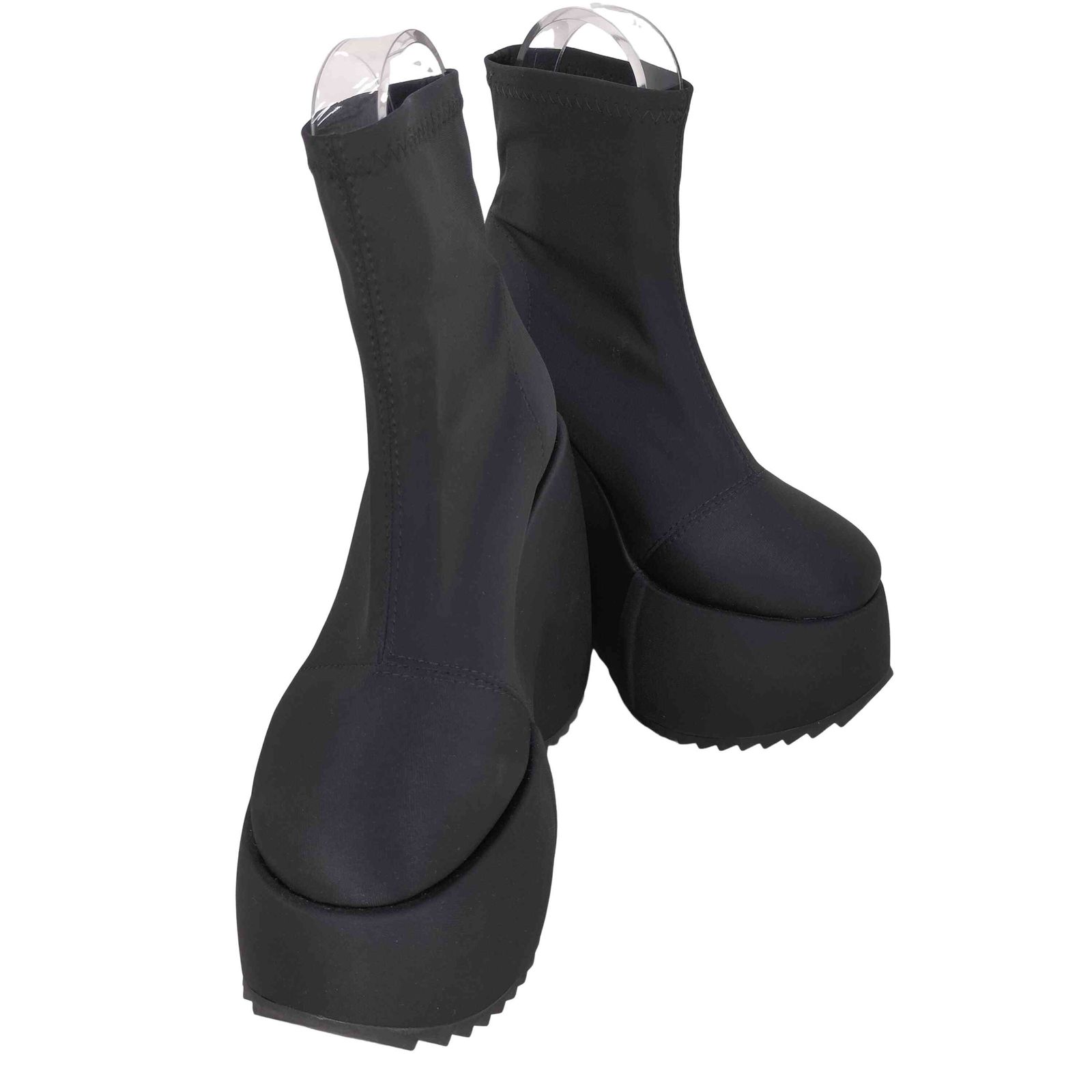 YELLO TOKYO BLACK PLATFORM SHORT BOOTS
