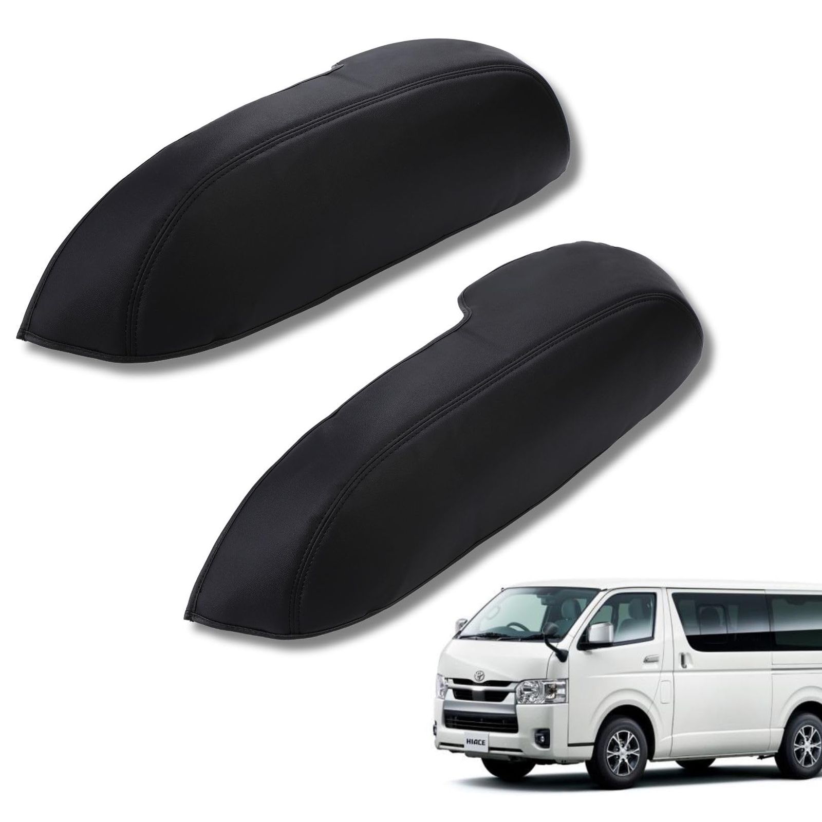 ハイエース200系 S-GL標準ボディ用 タイヤハウスカバー レザー製 左右セット 黒 荷室保護 (左右セット) [左右セット]