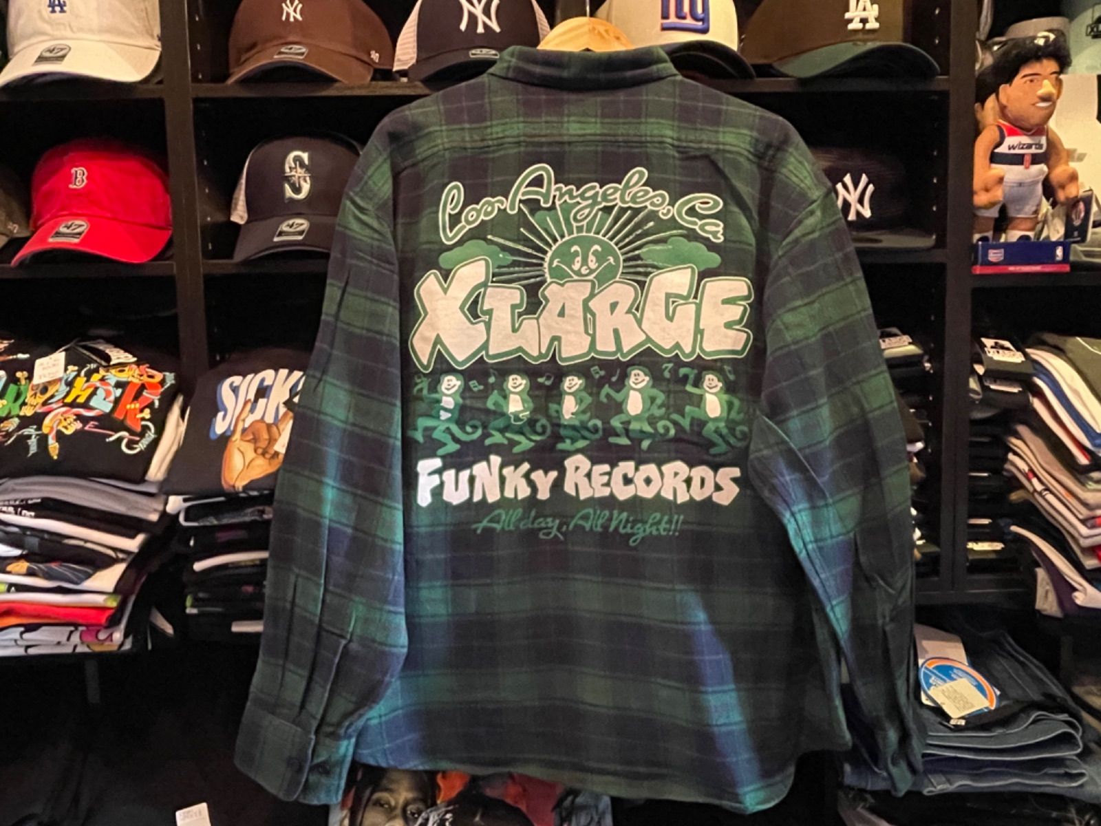 XLARGE FUNKY RECORDS L/S SHIRT GREEN Lサイズ - メルカリ