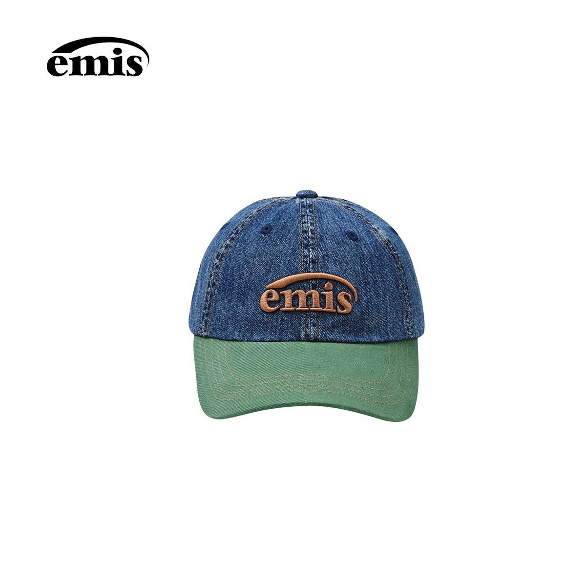 新品未使用 韓国  emis エミス NEW LOGO EMIS ベースボールキャップ Blue/Green