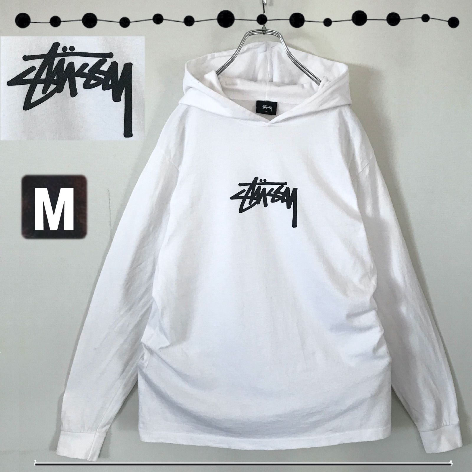 ステューシー☆パーカー☆STUSSY☆Lサイズワールドツアーフード⭐ZIP
