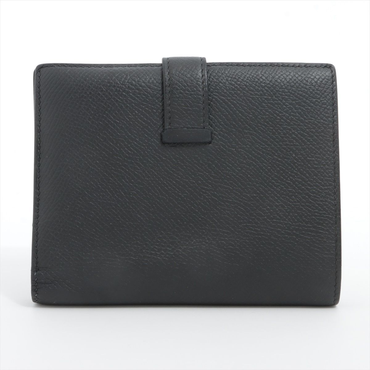 HERMES エルメス ベアンコンパクト 財布 ブラックS金具 Y刻
