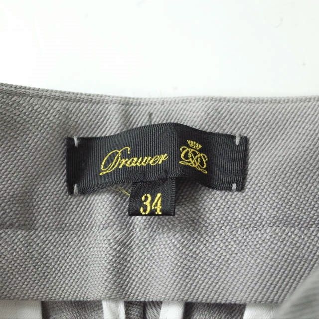 Drawer ドゥロワー コットンツイルベイカーパンツ 6514-236-1192 34 グレー サイドボタン ボトムス g10275 DECORATOM_COM_BR
