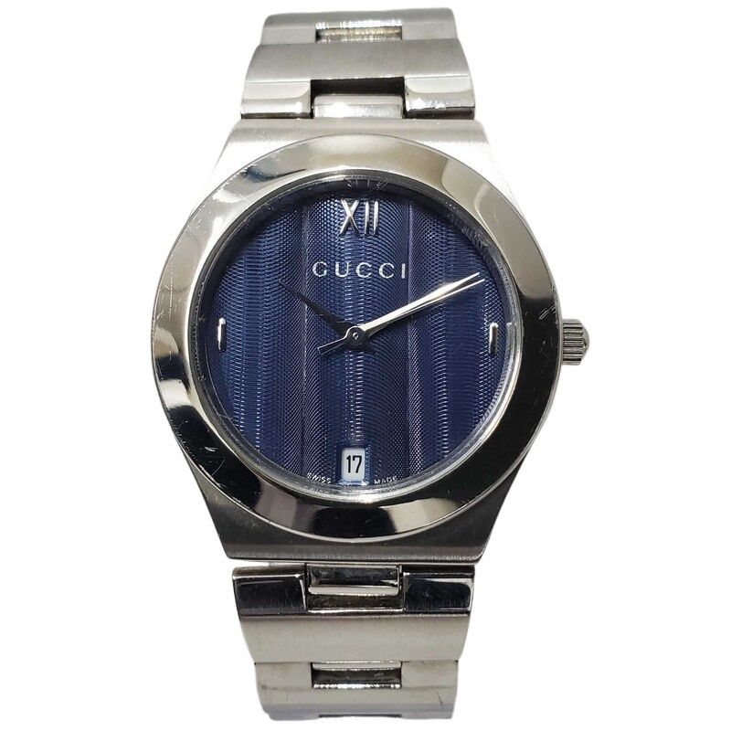 GUCCI グッチ レディース腕時計 2028 ARGENT クオーツ ブルー文字盤 未稼働品 ジャンク品 32504K317