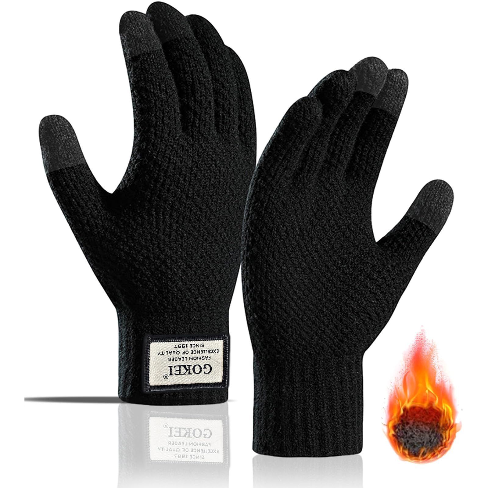 売切注意 グローブ メンズ 秋冬 タッチパネル 冬用 冬 ランニング 暖かい サイクルウェア ふわふわ裏起毛 ジョギング ニット アウトドア 防寒手袋 レディース スマホ対応 男女兼用 GOKEI