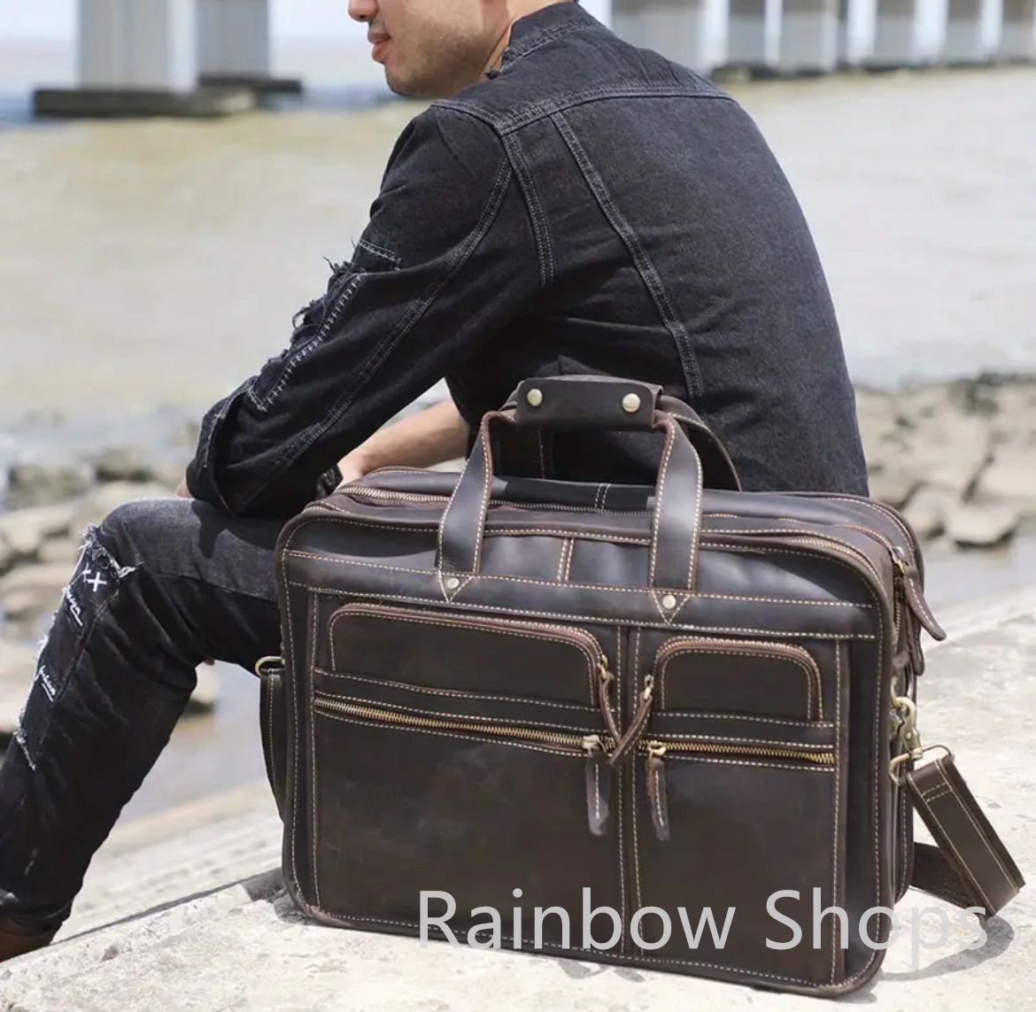 Amazon.co.jp: [Luufan] ビジネスバッグ 本革 メンズ ブリーフケース