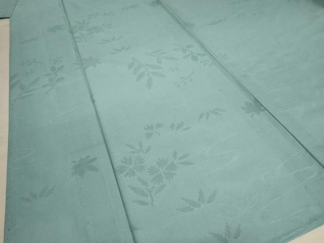 流水草花文紗 錆青磁色