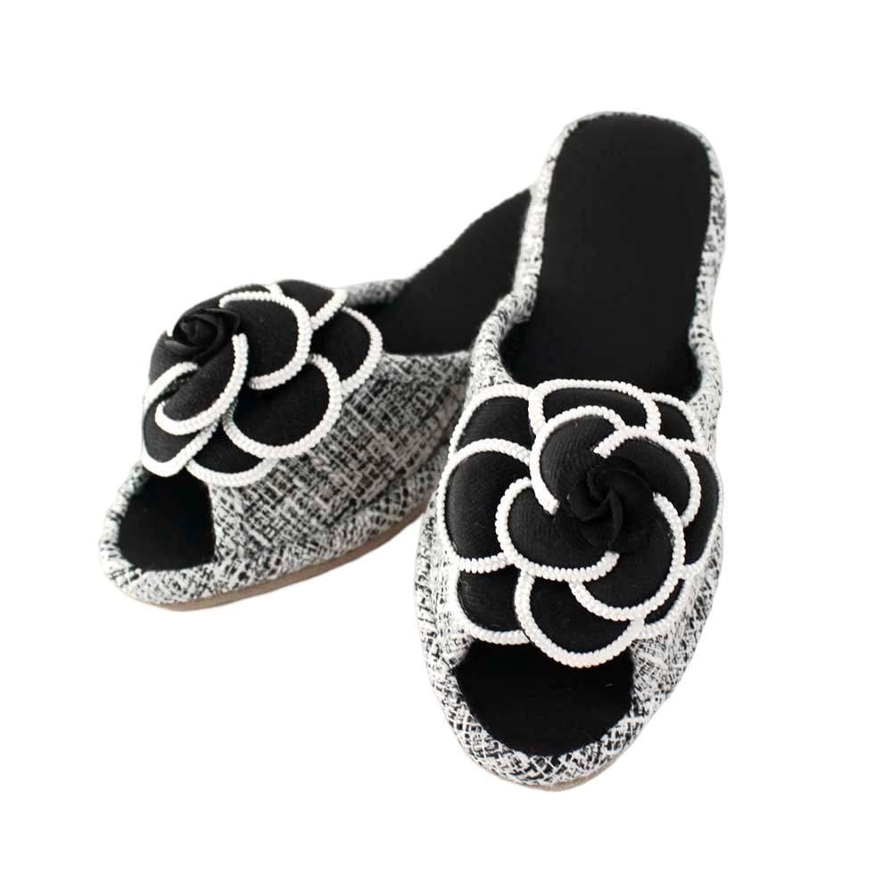 【在庫処分】かわいい ヒールスリッパ ツイード エレガント プレゼント おしゃれ レディース