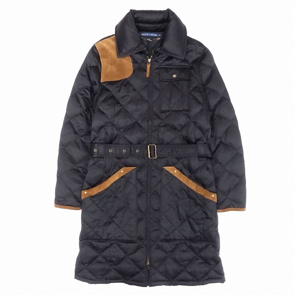 【RLX Ralph Lauren 】軽量ベルト付きダウンコート　黒 楽天市場】ラルフローレン ローレン レディース ファー付き