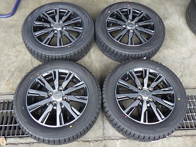 2410-383 ダイハツ アルミホイール＆ スタッドレスタイヤ 155 65R14 ４本セット
