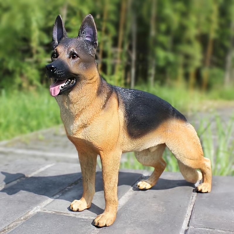 ガーデン オブジェ ジャーマン・シェパード 置物 おしゃれ かわいい インテリア 動物 アニマル 犬 ドッグ 室内 屋外 庭 プレゼント