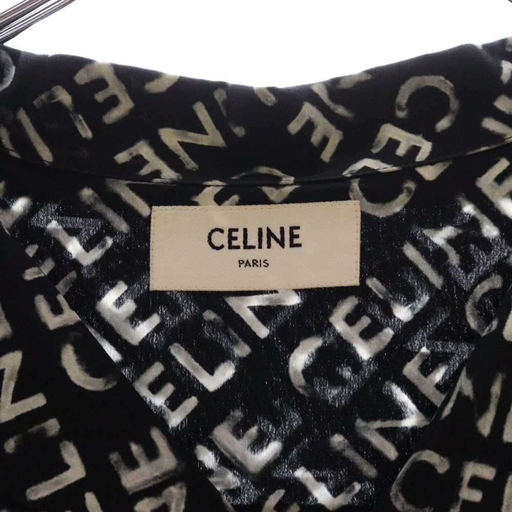CELINE (セリーヌ) 23AW ロゴプリント オープンカラー半袖シャツ